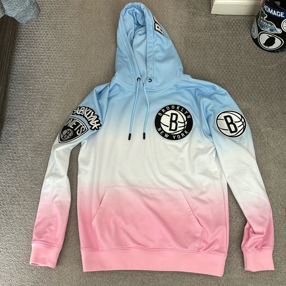 Brooklyn Nets Hoodie- Pink/Blue - Picture 1 of 3